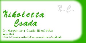 nikoletta csada business card